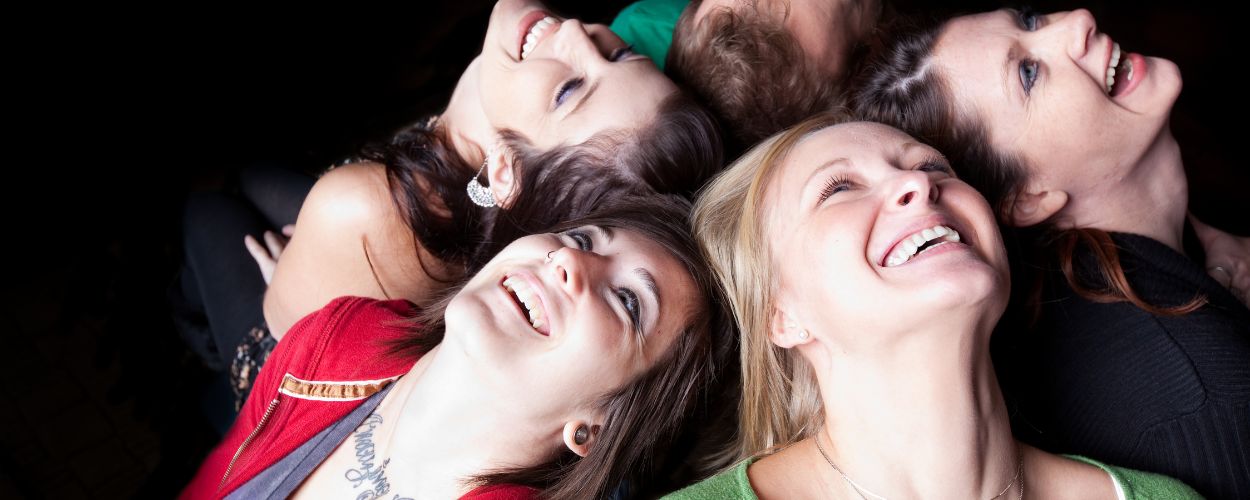 Group of happy smiling women